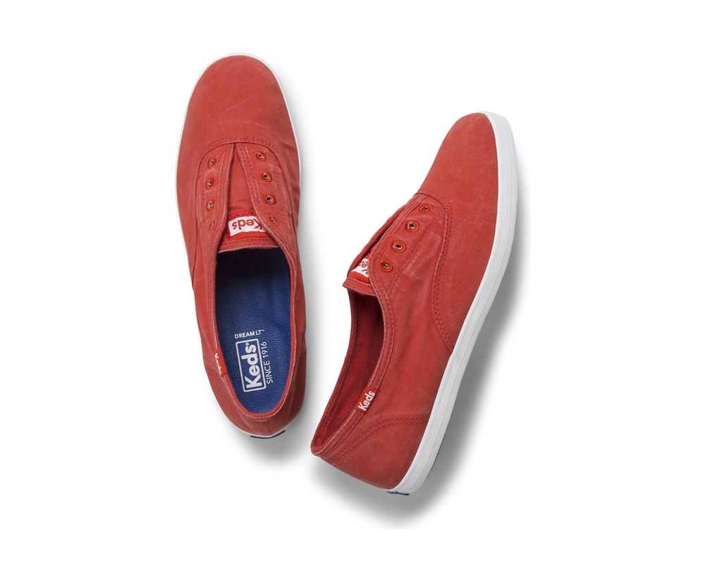 Keds Slip Ons Damen Rot - Chillax Seasonal - QPY-845071